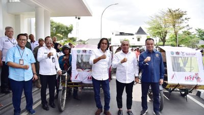 Sosialisasikan Pakai Ratusan Becak Motor, Rahmayadi Harapkan HPN 2023 Bergairah