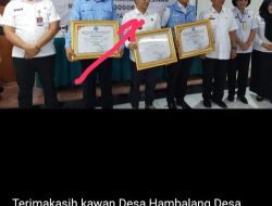 Heboh, Meski Berstatus Tersangka dan Ditahan Kades Hambalang Bogor Wawang Sudarwan Menerima Langsung Penghargaan Desa Bersinar