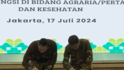 Menteri ATR/Kepala BPN RI dan Kemenkes Menandatangani Nota Kesepahaman Ini