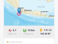 Bayah Banten Dilanda Gempa Berkekuatan 5,7 Magnitudo
