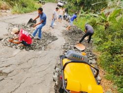 Perbaiki Jalan Rusak di Gunung Batu-Wargajaya Hasil Swadaya Masyarakat, UPT PUPR Jonggol Bogor Disebut Tak Becus Bekerja?