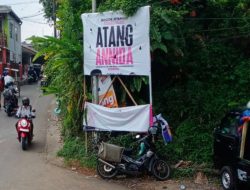 Jelang Pilkada Kota Bogor, Orang Tak Dikenal Sabotase Billboard Atang Trisnanto